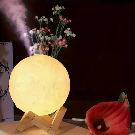 Candeeiro Decorativo DIY Planeta 8 cm — Efeito Lua e Galáxia, Ideal para Relaxamento e Sono.